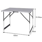 BukkitBow - Verstelbare Campingtafel - 30kg Draagvermogen - Lichtgewicht en Opvouwbaar - 100x73-94x60cm